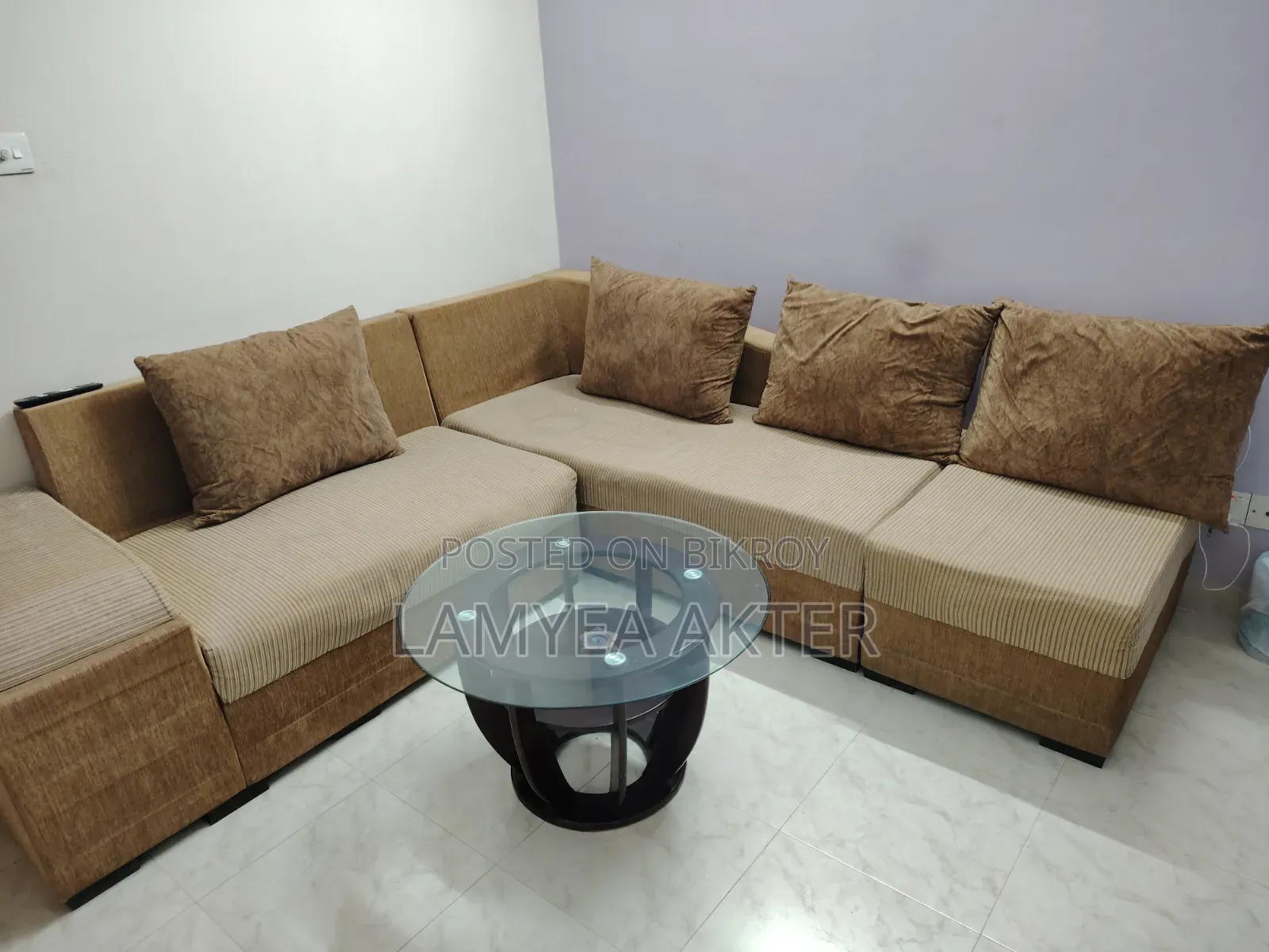 এল শেপ সোফা সেট ২+২+১