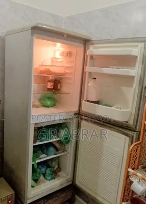 An old double door fridge will be sold.