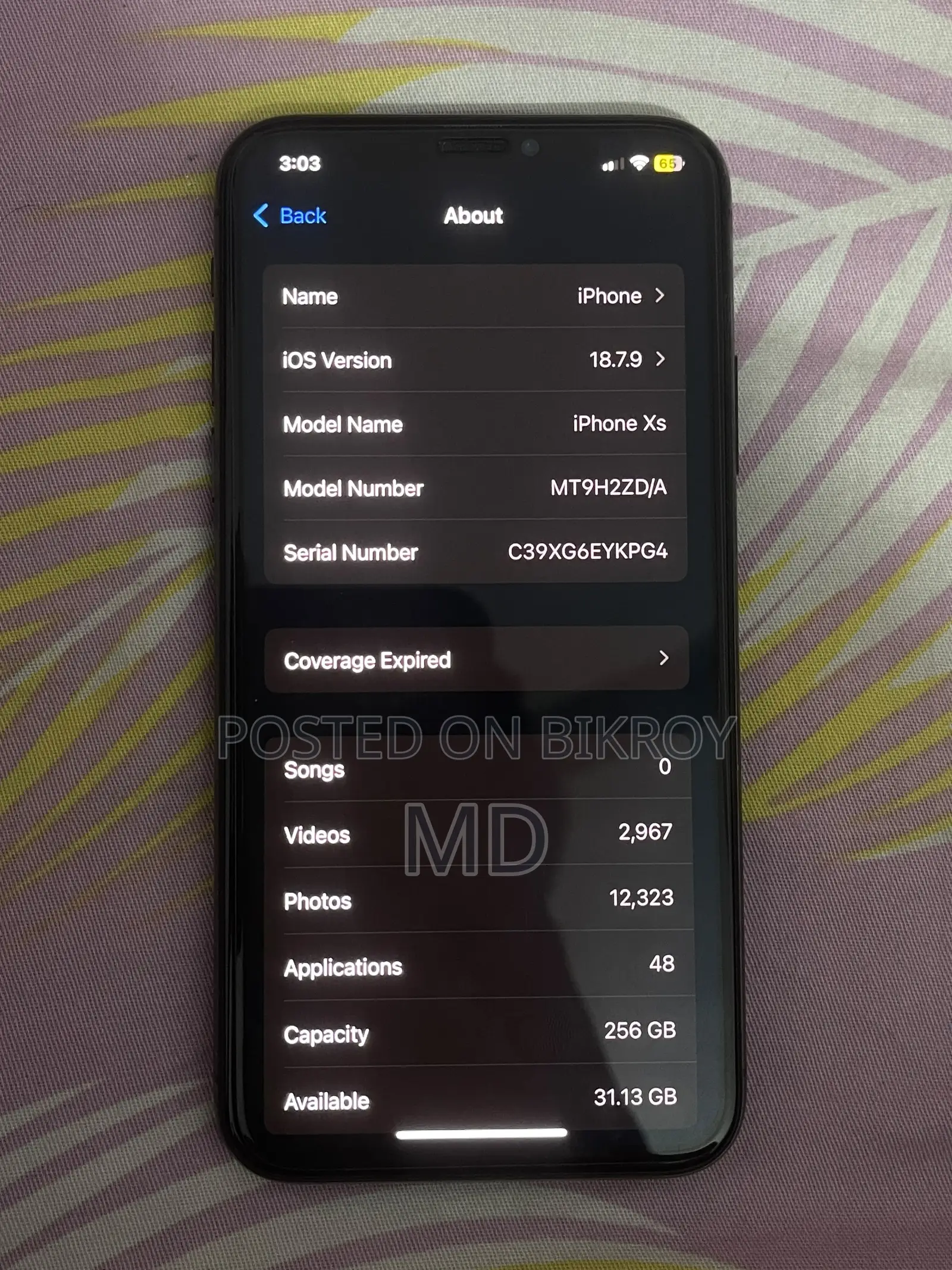 Apple iPhone XS 256 GB Black