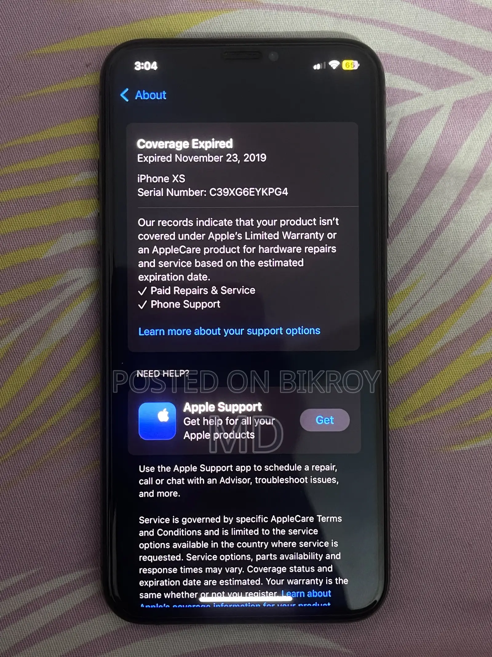 Apple iPhone XS 256 GB Black