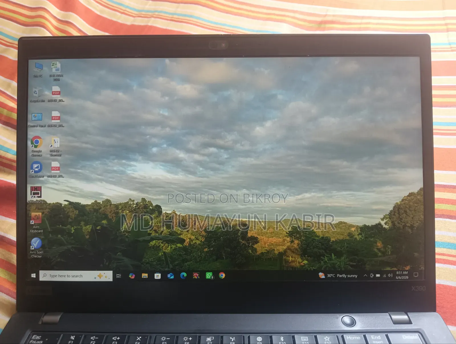 Laptop Lenovo ThinkPad X390 8GB Intel Core I5 SSD 256GB