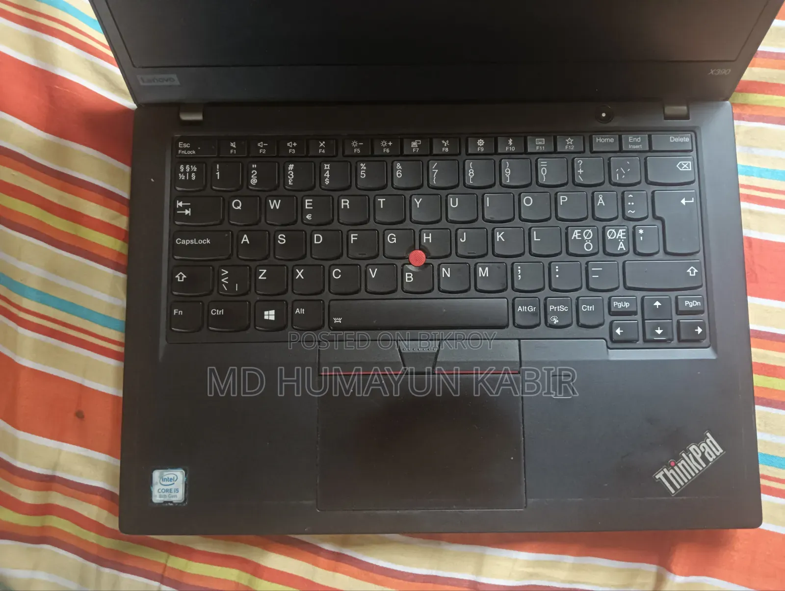 Laptop Lenovo ThinkPad X390 8GB Intel Core I5 SSD 256GB