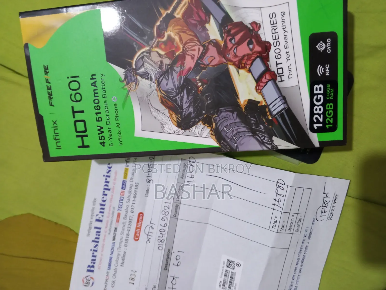 New Infinix Hot 60i 128 GB White