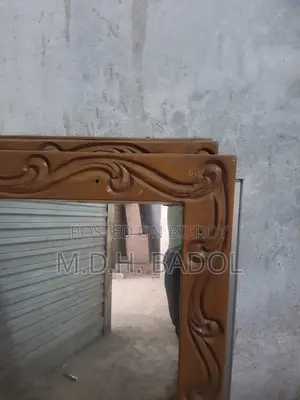 Glass framed in a wooden frame