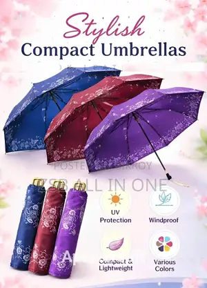 Floral Compact Small Size Travel Umbrella