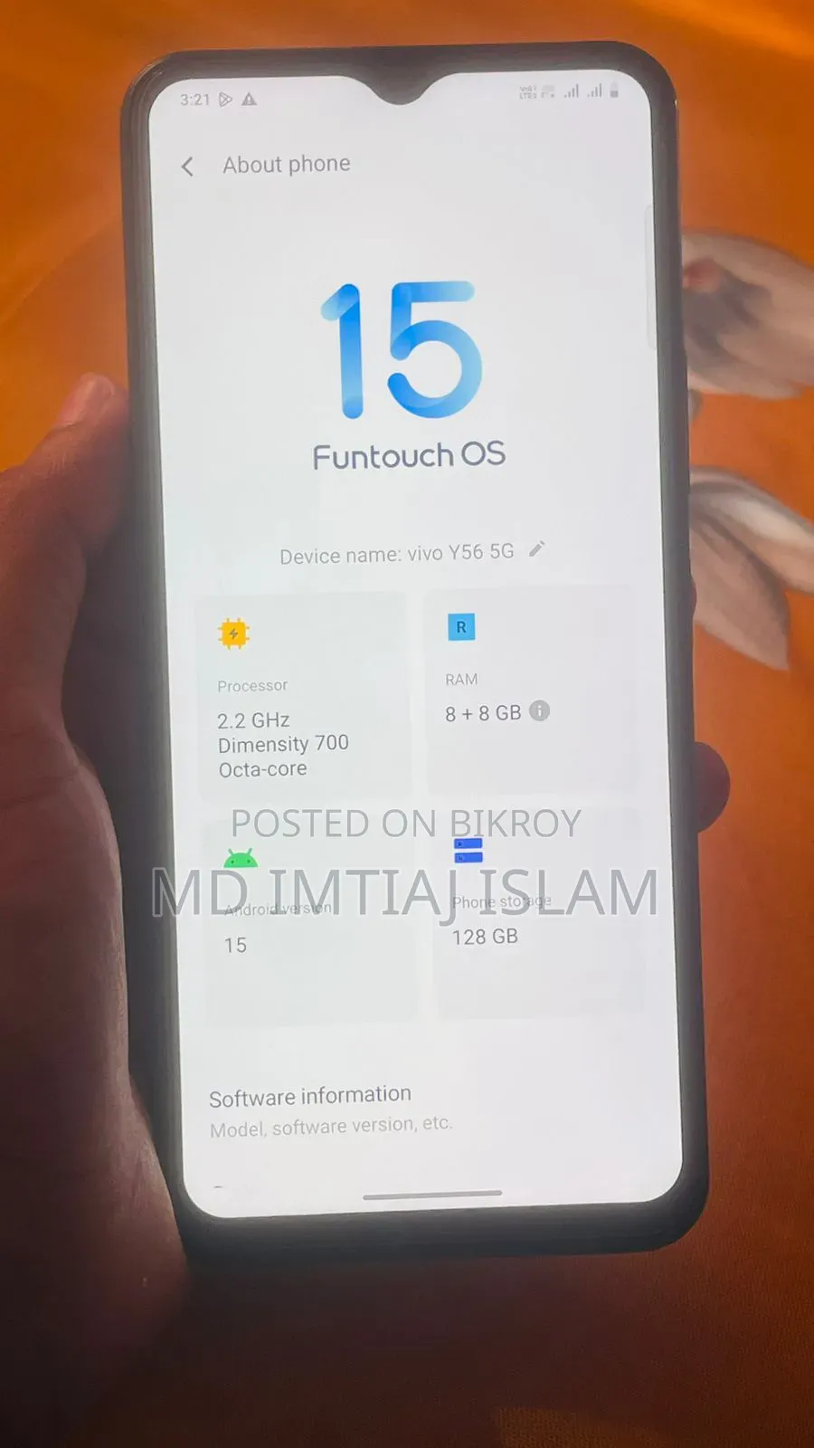 Vivo Y56 128 GB Silver