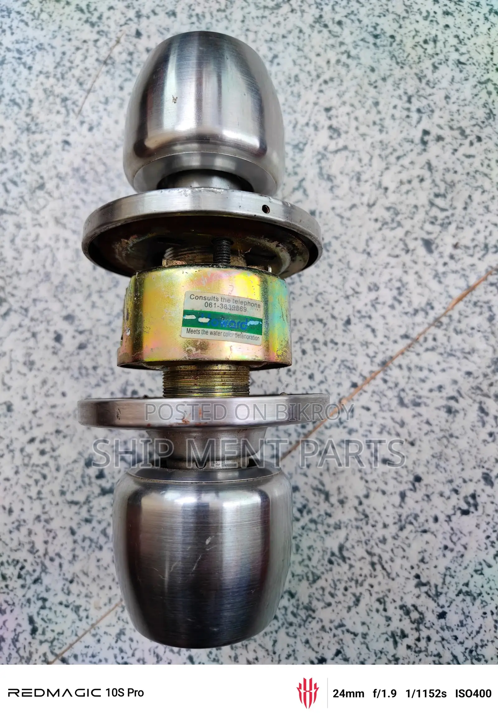 Ship door knock door lock, SS body heavy item and fresh condition. Keyless