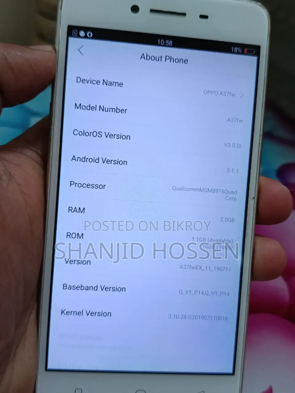 Oppo A3s 16 GB Gray