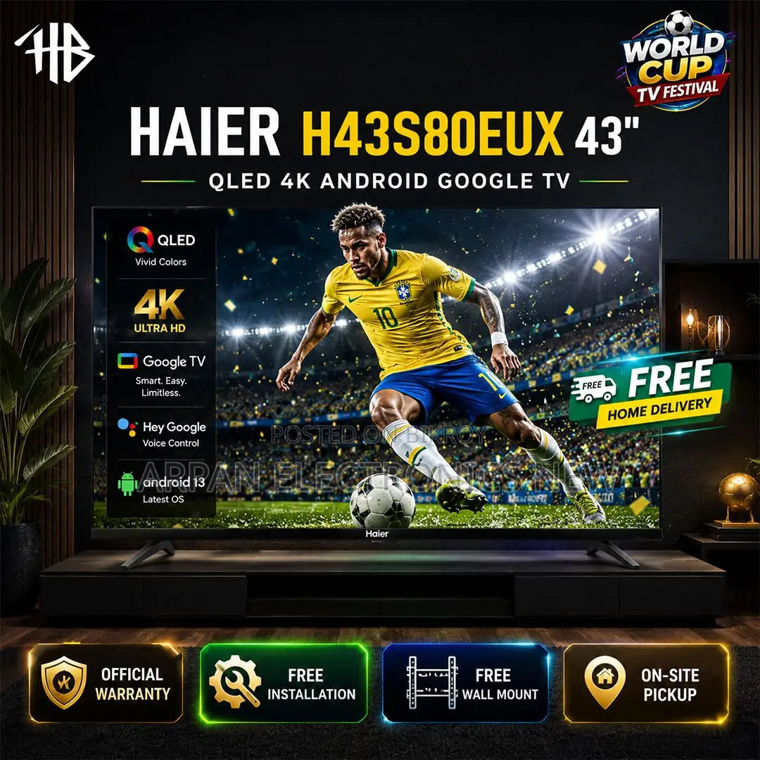 Biggest TV offer after Eid! Haier 43" H43S80EUX QLED Google TV