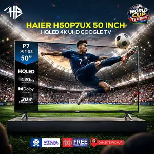 Haier H50p7ux 50" Hqled 4k Smart Google Tv উজ্জ্বল ও প্রাণবন্ত ছবি