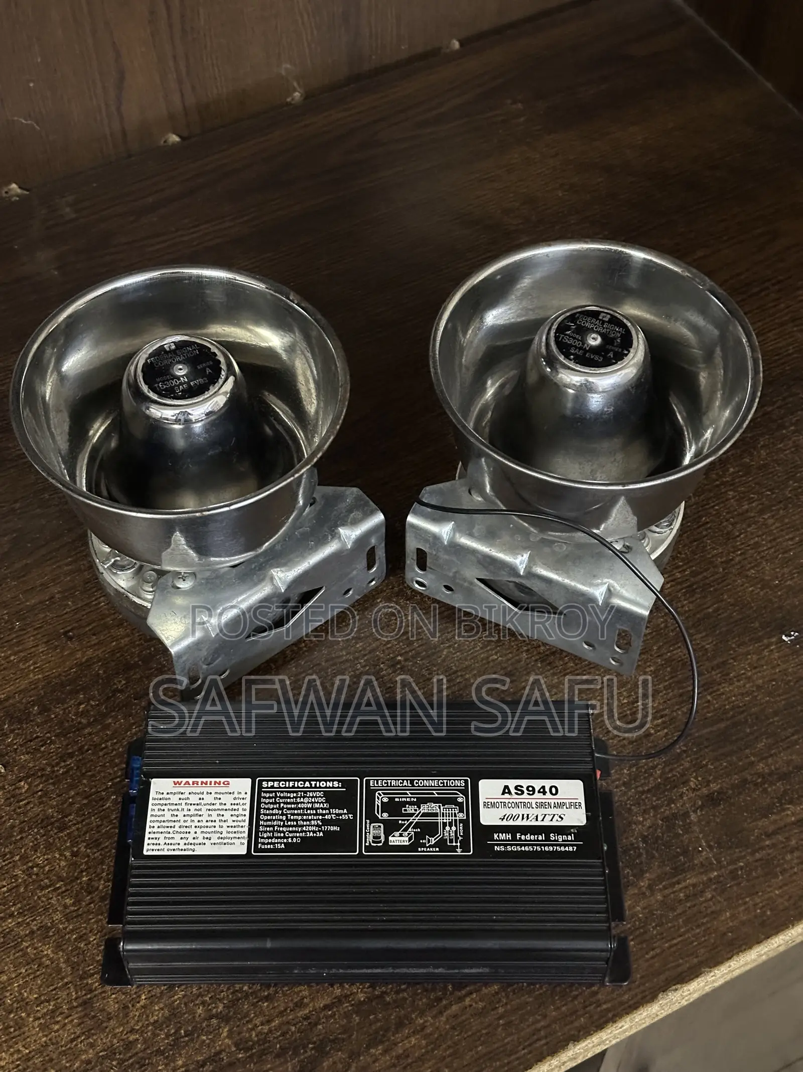 400 Watt VIP Siren with Remote and Amplifier