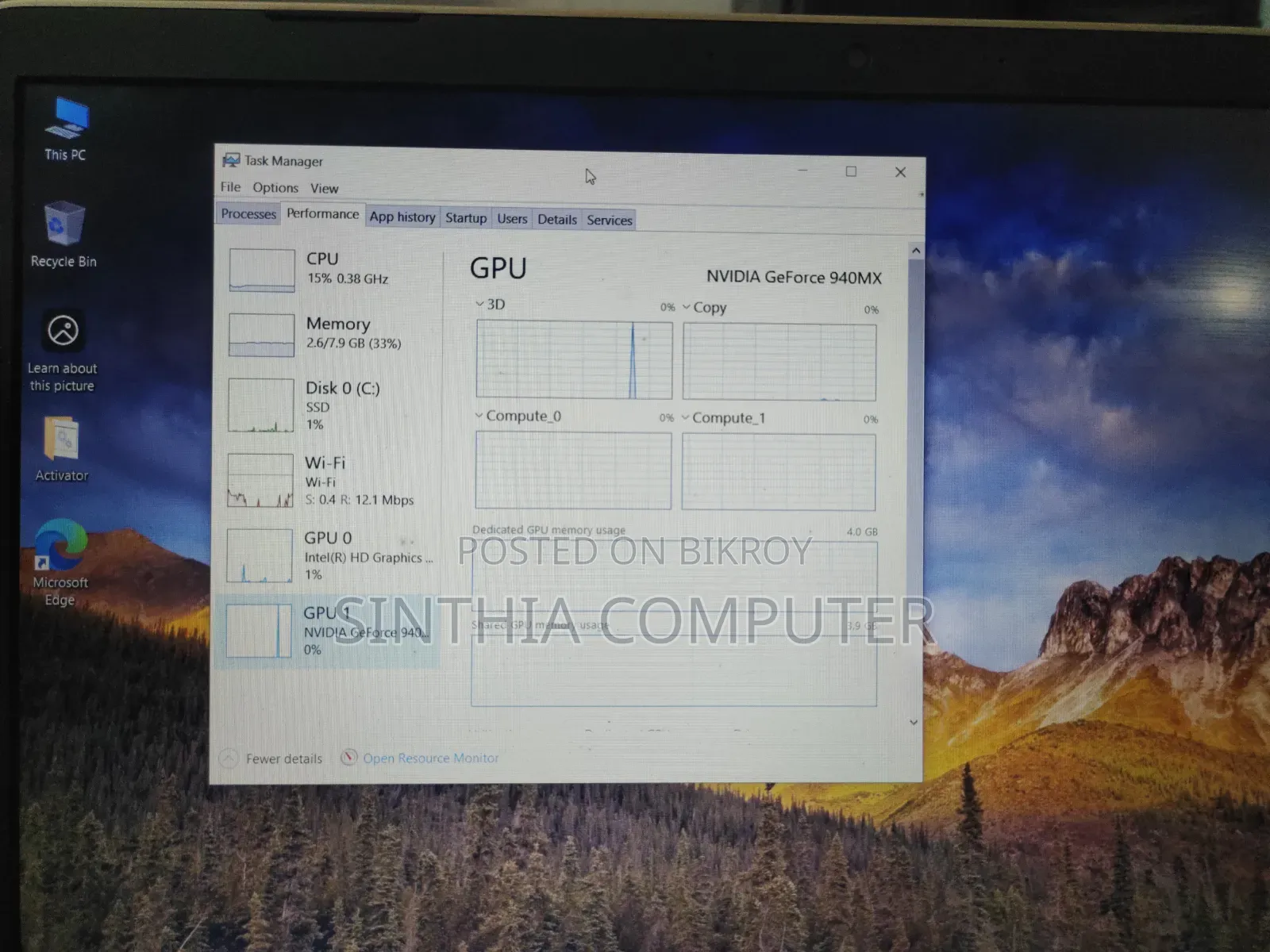 Laptop HP Pavilion 15 8GB Intel Core I5 SSD 128GB