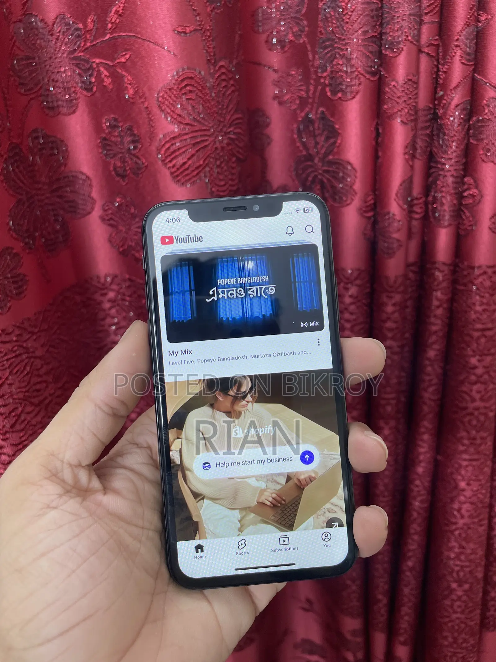 অ্যাপল আইফোন এক্স ৬৪ জিবি ব্ল্যাক
