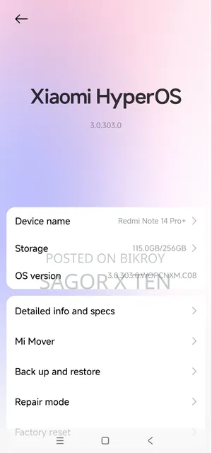 Xiaomi Redmi Note 14 Pro+ 5G 256 GB Black