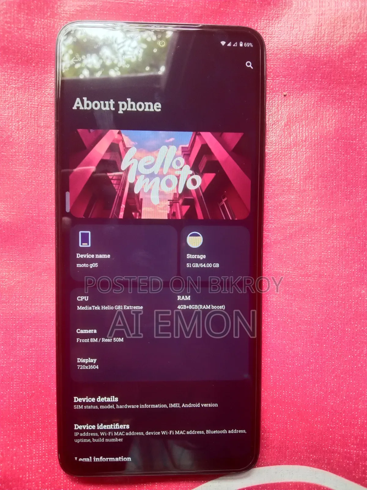Motorola Moto G05 64 GB Red