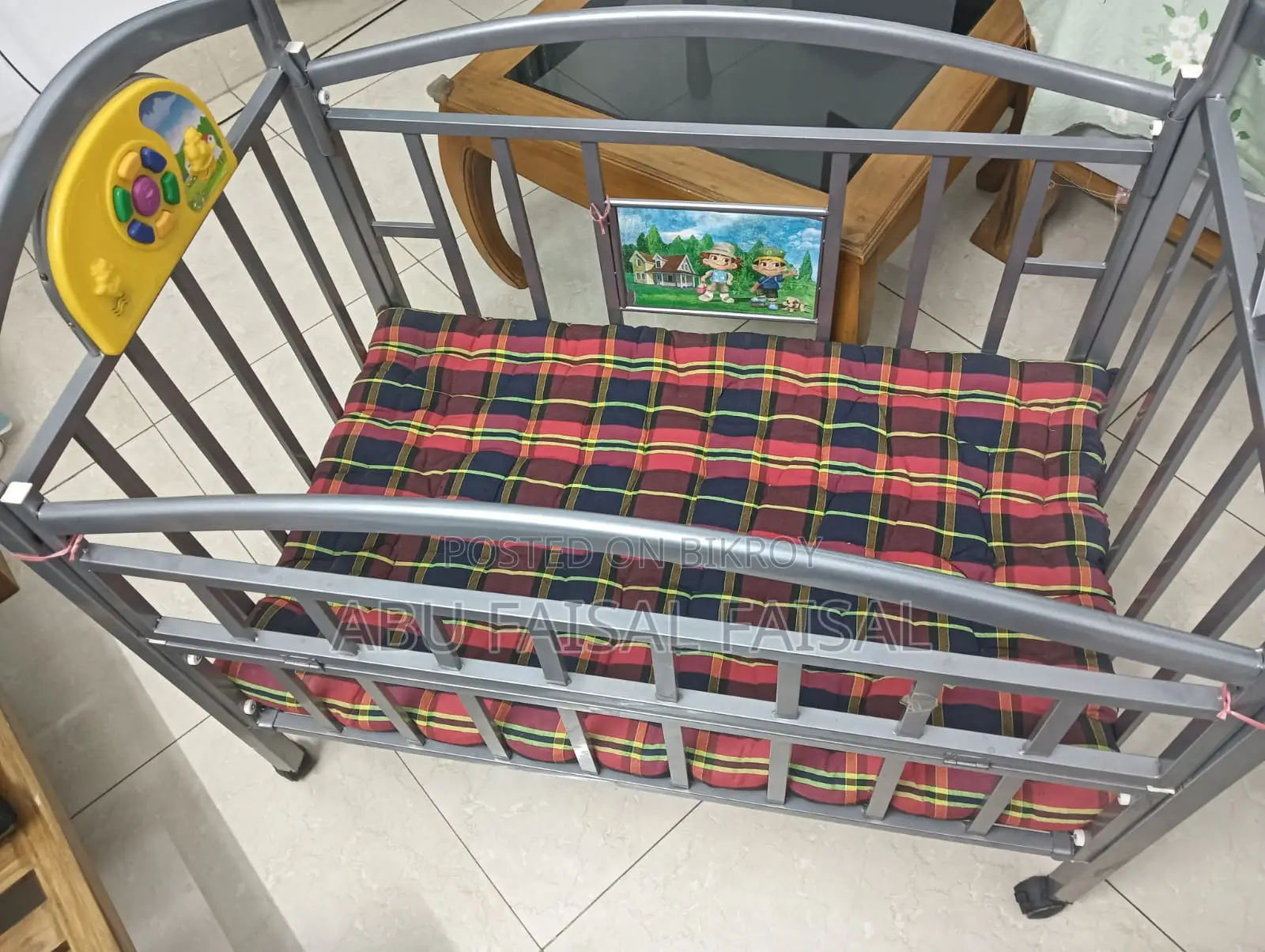 Metal Baby Bed With Music