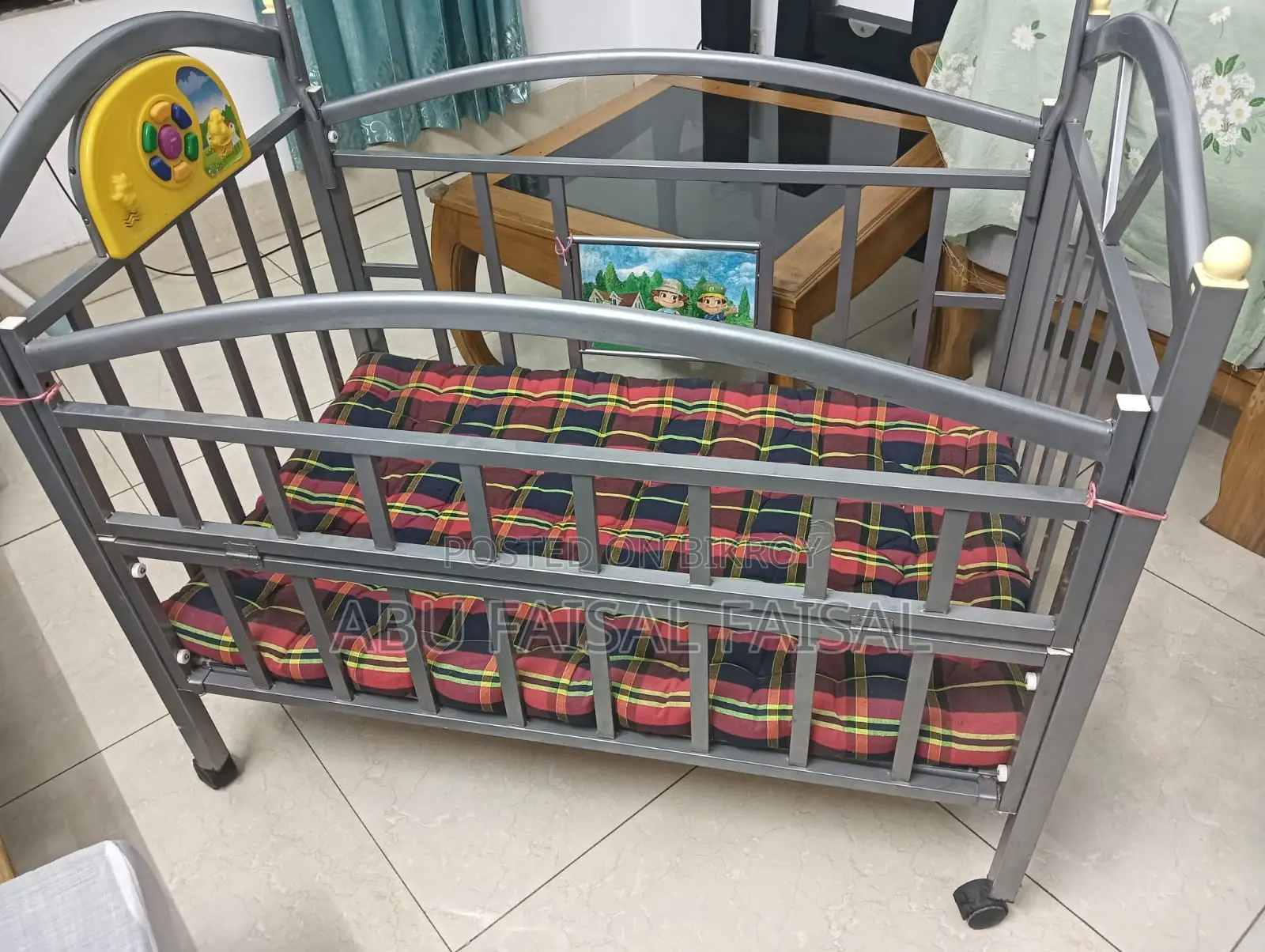 Metal Baby Bed With Music