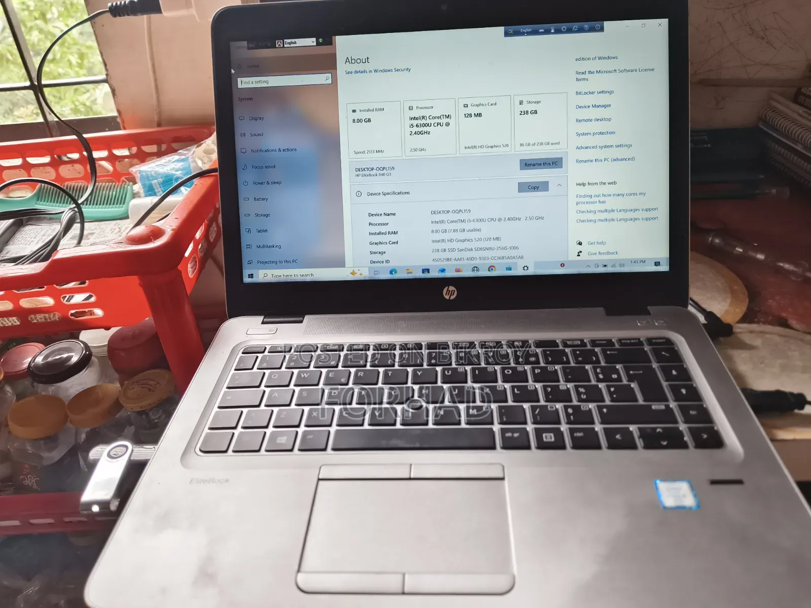 Laptop HP EliteBook 840 G3 8GB Intel Core i5 SSD 256GB