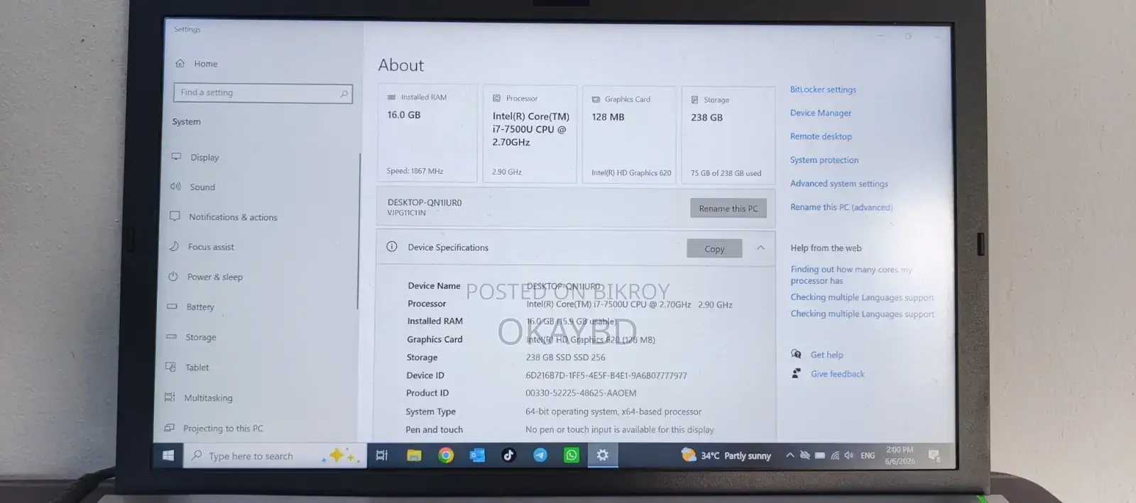 Laptop Sony VAIO VGN-G11XN/B 16GB Intel Core I7 SSD 250GB