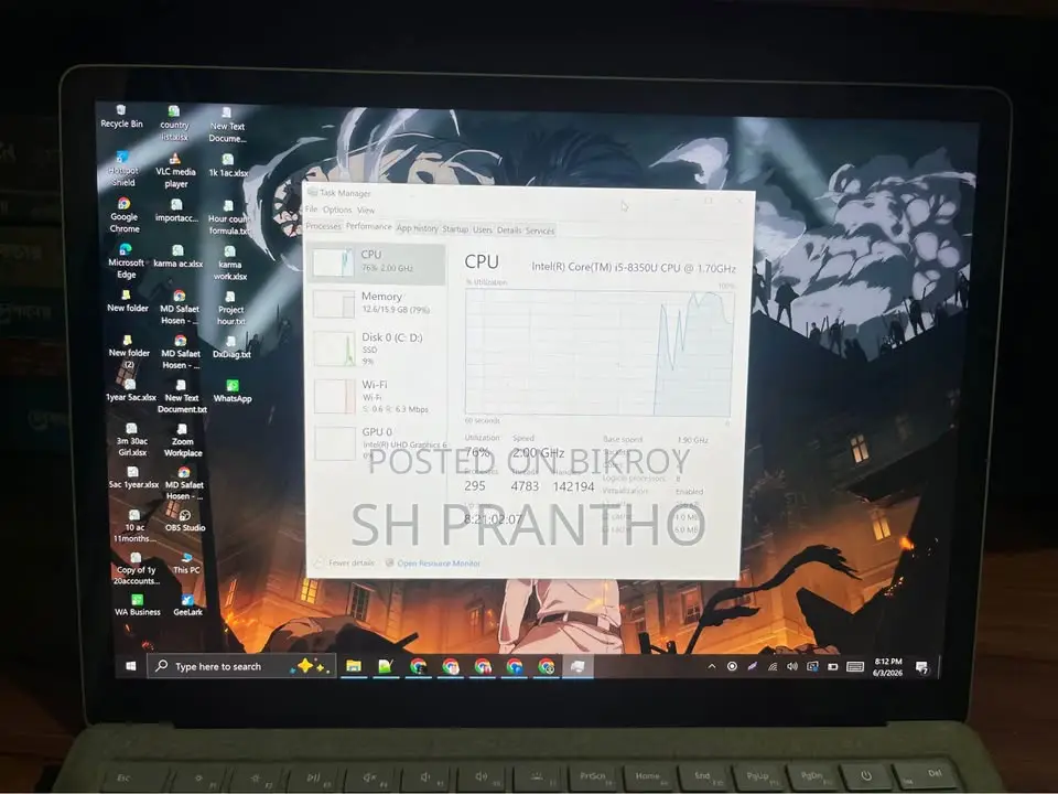 Laptop Microsoft Surface 2 16GB Intel Core i5 SSD 256GB