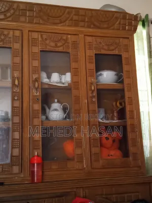Four-Section Wooden Display Cabinet