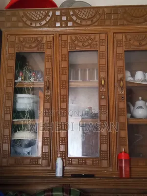 Four-Section Wooden Display Cabinet