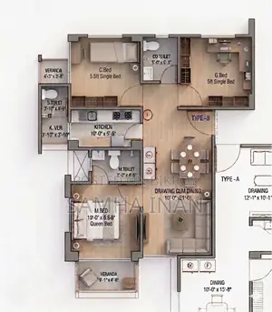3-Bedroom Apartment in Jhigatola for Sale