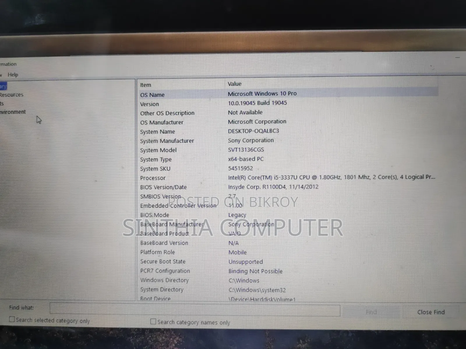 Laptop Sony VAIO SV-T1311M1E 8GB Intel Core 5 SSD 128GB