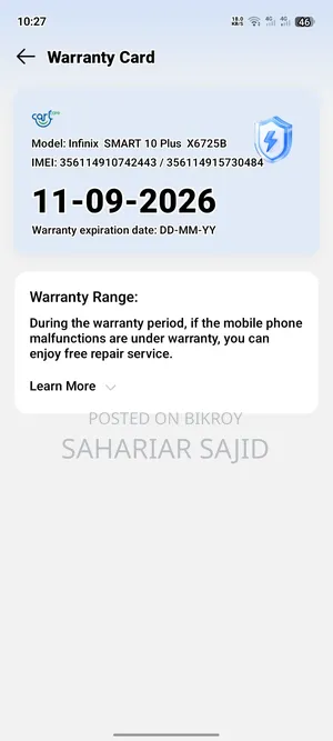 Infinix Smart 10 Plus 128 GB Black