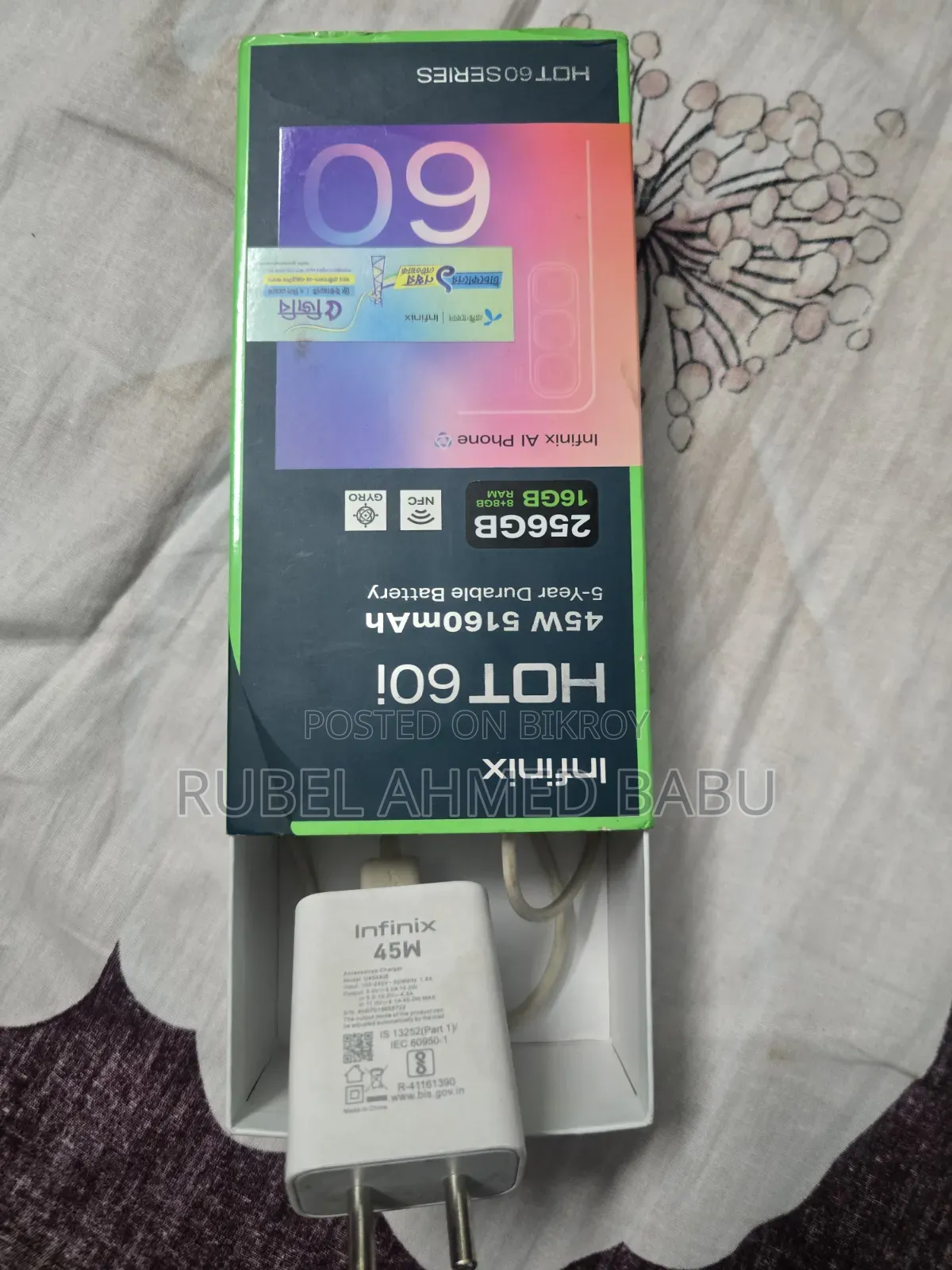 Infinix Hot 60i 256 GB White