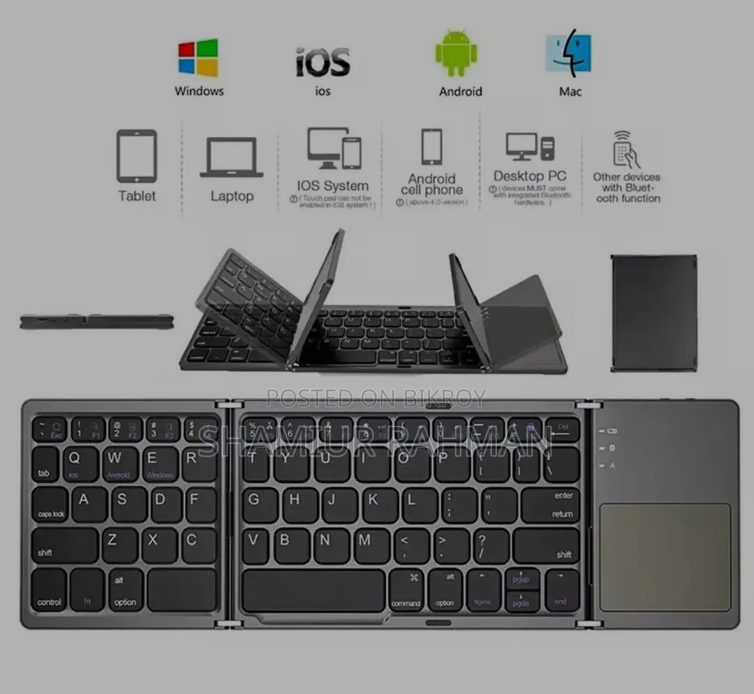Foldable Keyboard And Touch Pad