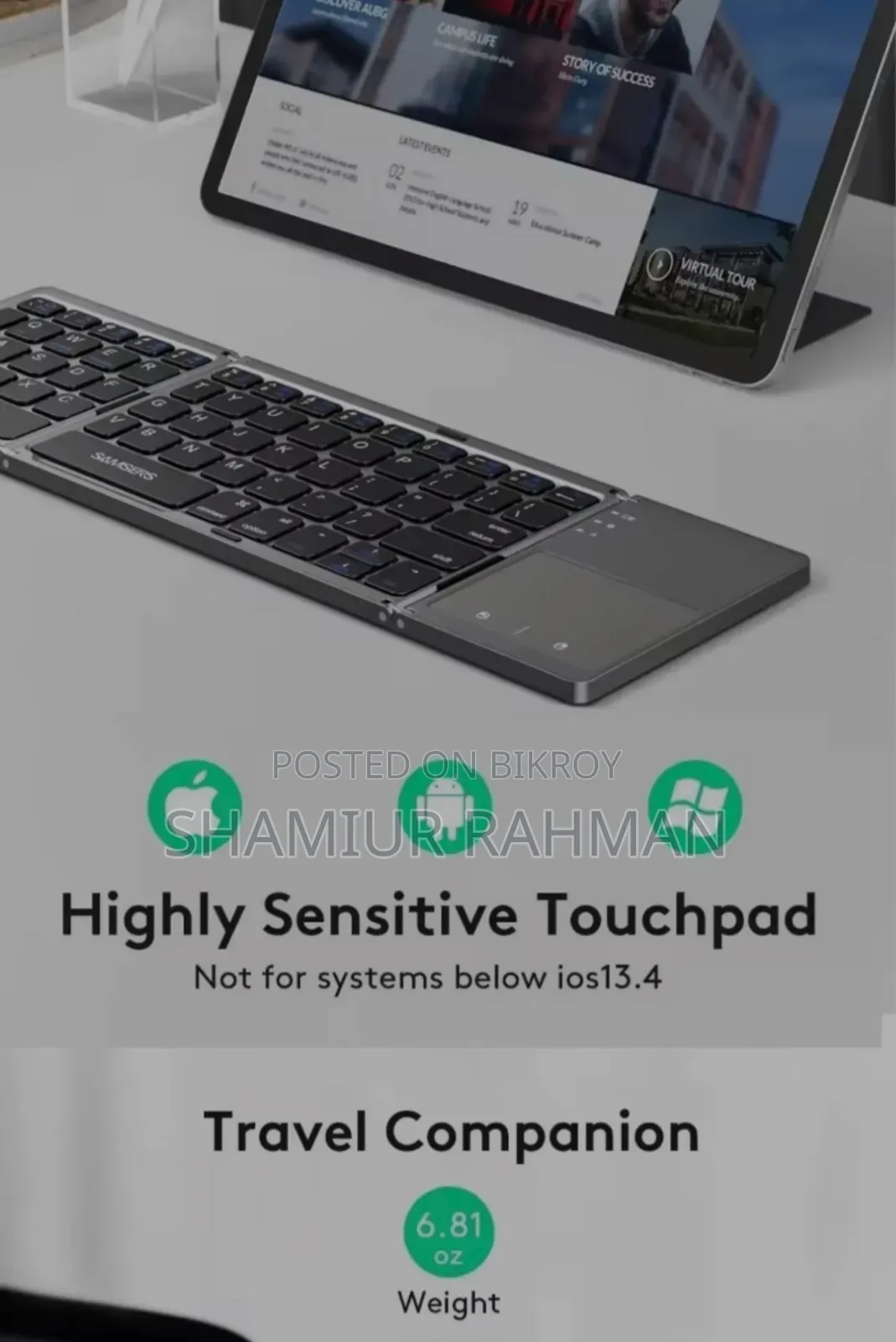 Foldable Keyboard And Touch Pad