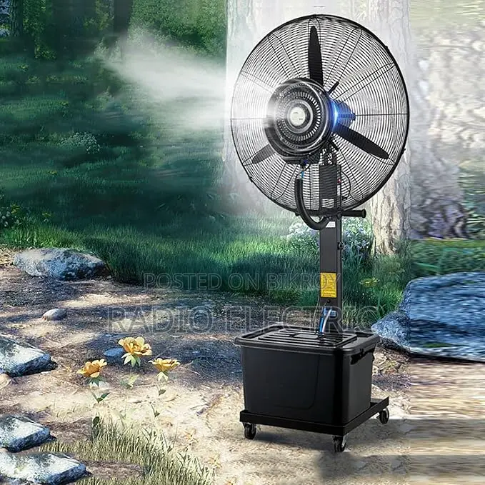 Industrial Cool Mist Fan 35l Water Tank, Aluminum Blade.