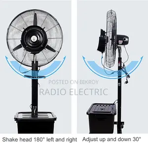 Industrial Cool Mist Fan 35l Water Tank, Aluminum Blade.