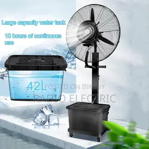 Industrial Cool Mist Fan 35l Water Tank, Aluminum Blade.