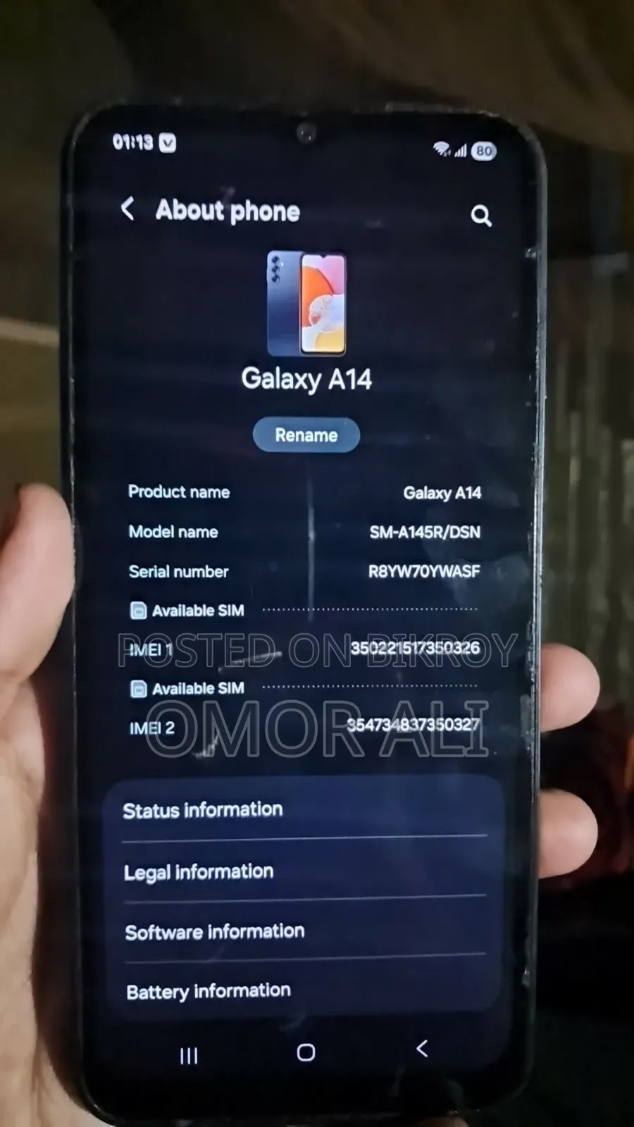 Samsung Galaxy A14 64 GB Black