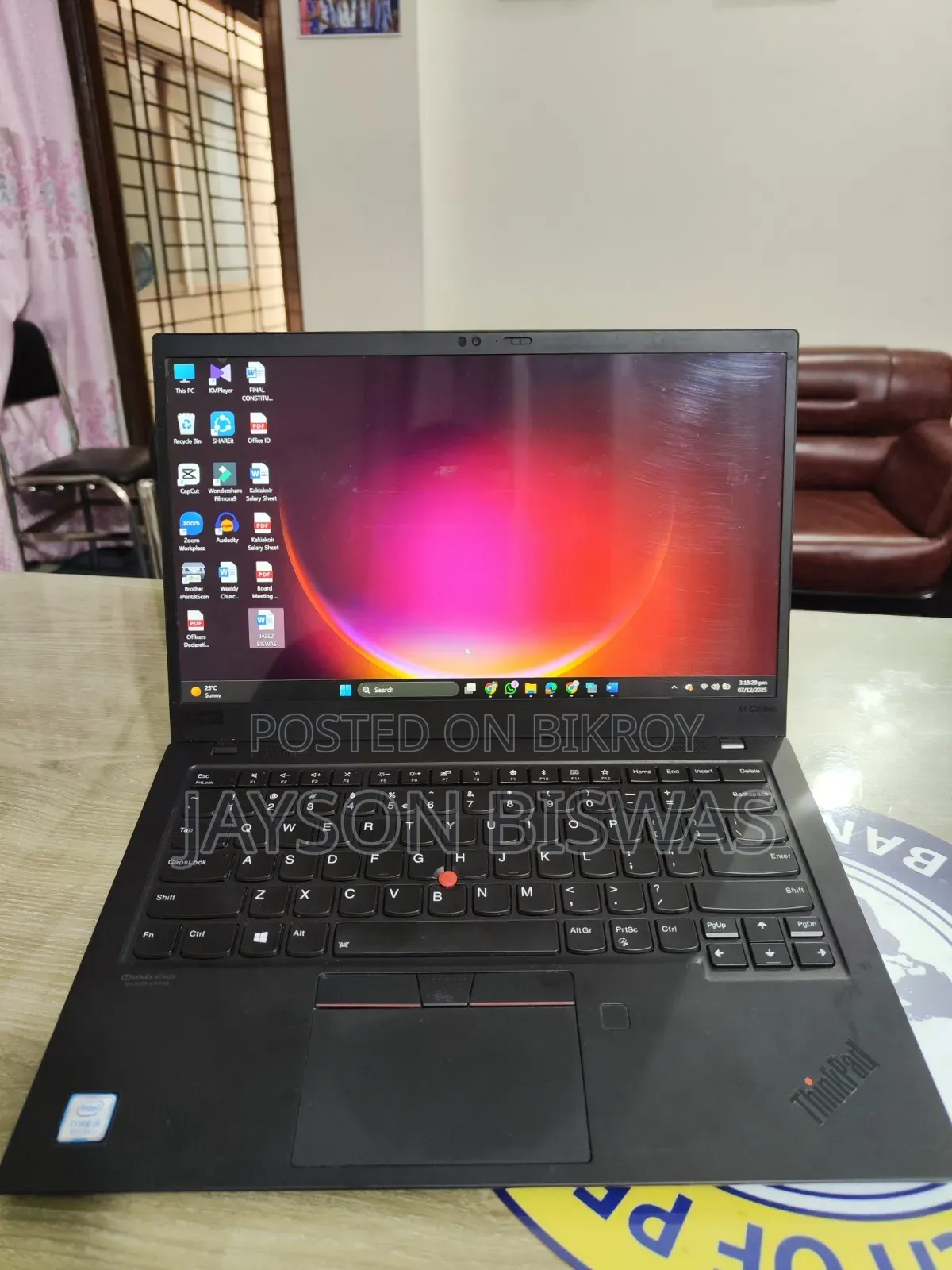 Laptop Lenovo ThinkPad X1 Carbon 8GB Intel Core I5 SSD 256GB
