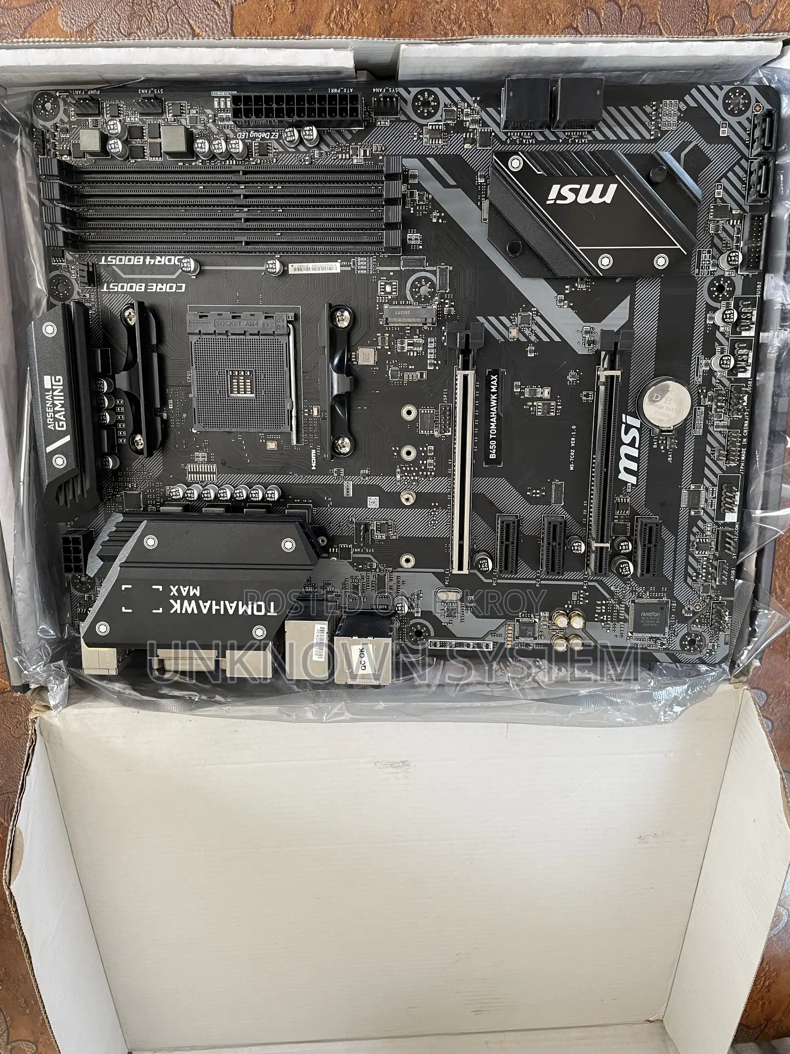 Msi B450 Tomahawk Max Motherboard (Am4) – Excellent Condition