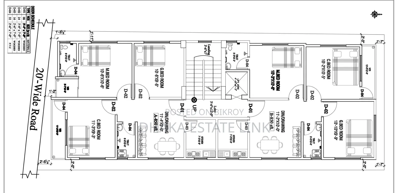 3-bedroom Apartment in Rainbow P.K. Villa, Mirpur for Sale