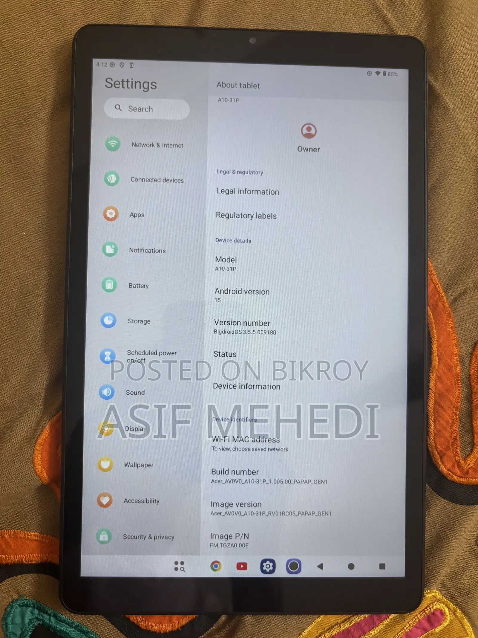 New Acer Iconia A1-830 64 GB Black