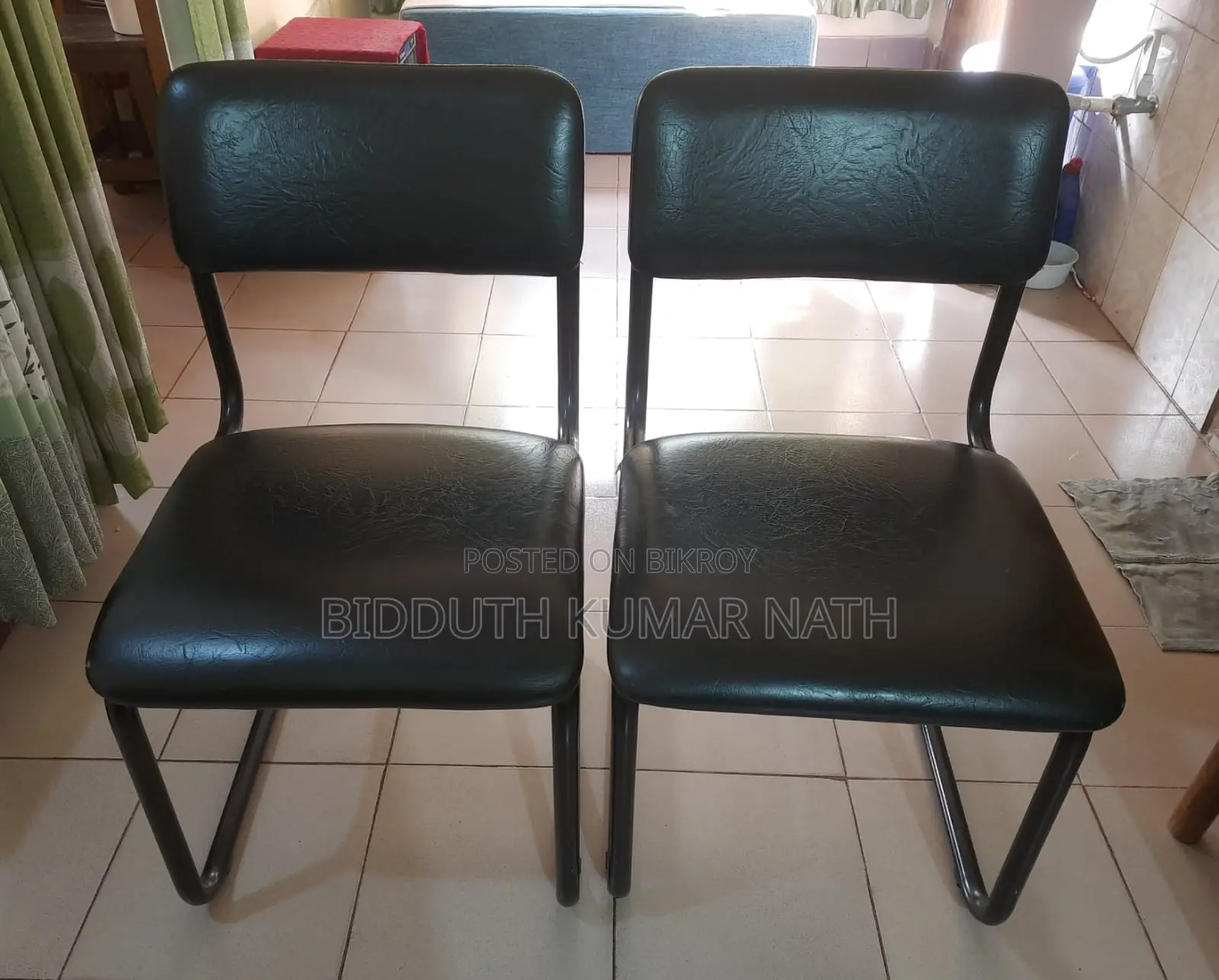 Glass Top MDF Table and 2 Chairs – Used Like New