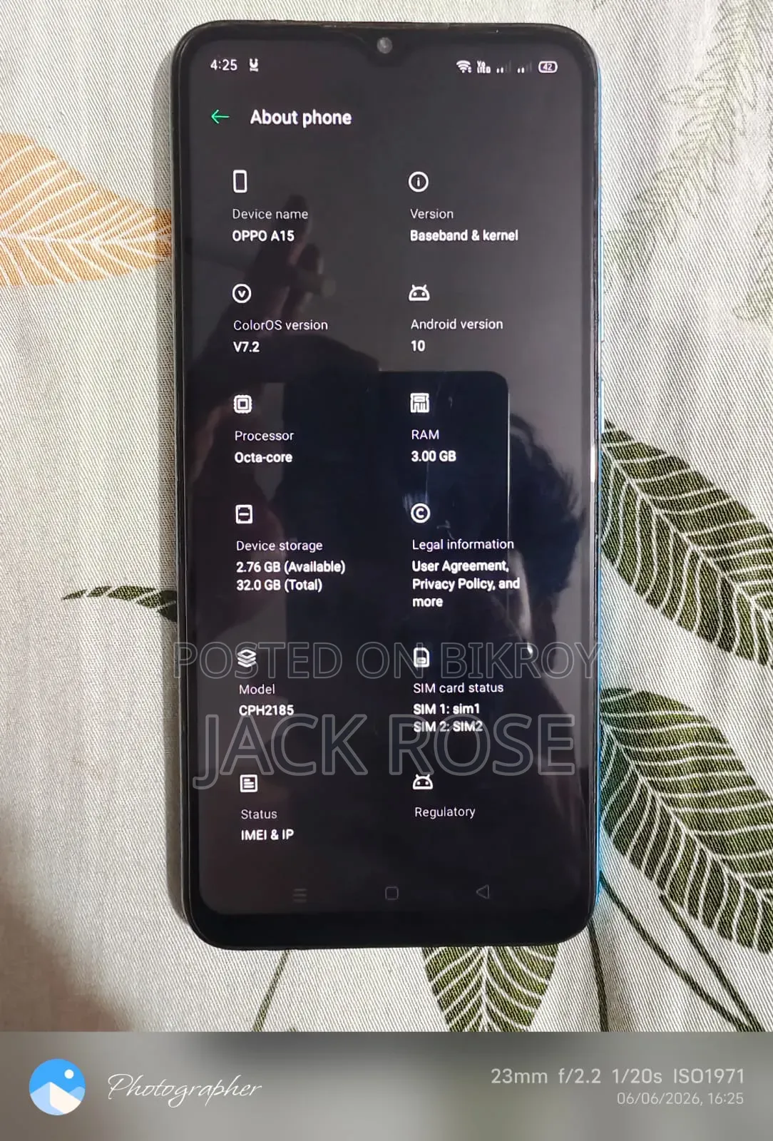 Oppo A15 32 GB Blue