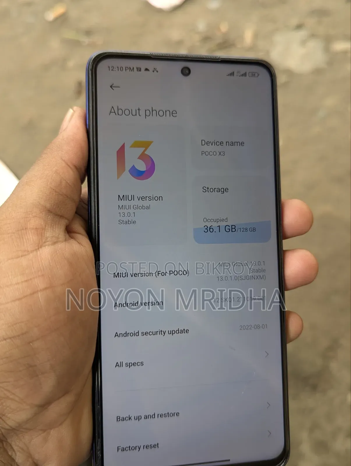 Xiaomi Poco X3 128 GB Blue