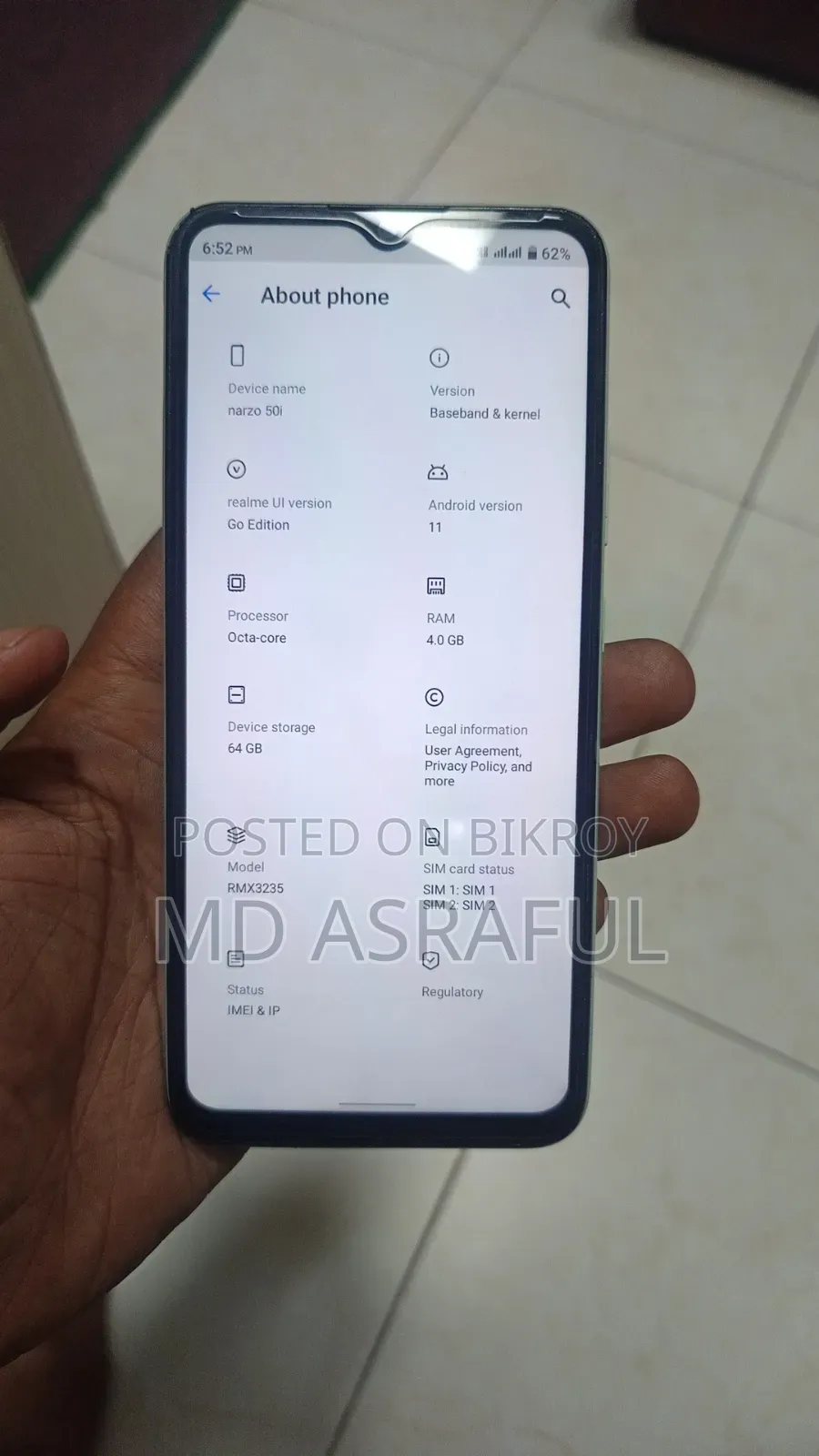 Realme Narzo 50i 64 GB Gray