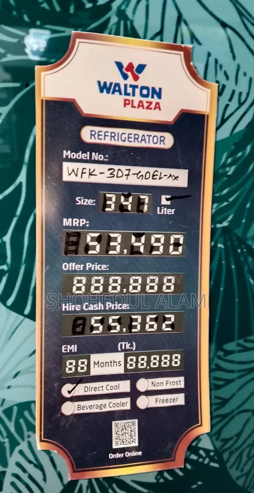 Walton Inverter Fridge 347 Liters
