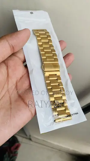 প্রিমিয়াম গোল্ড স্টেইনলেস স্টিল ওয়াচ স্ট্র্যাপ (২২ মিমি)