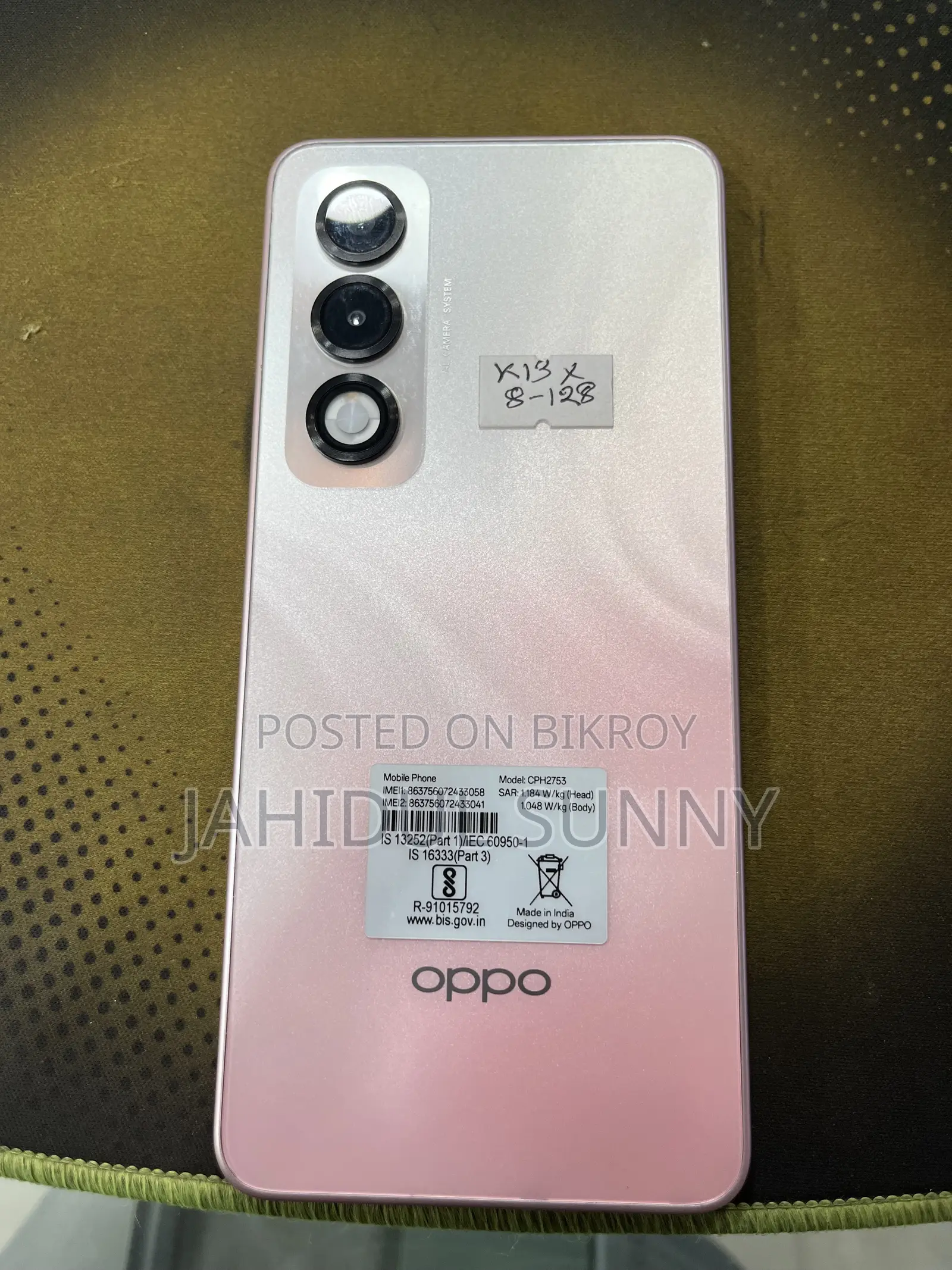 Oppo K13X 5G 128 GB Rose Gold