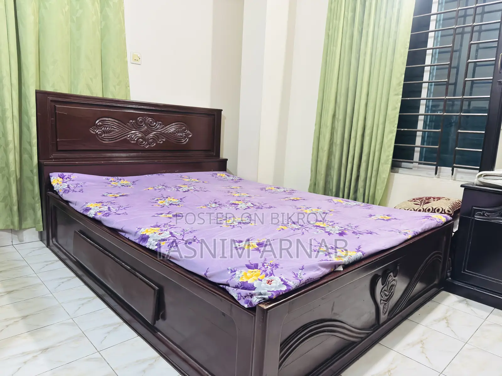 Teak Wood Bed (5.2 feet 7 feet) / Bed / Khat
