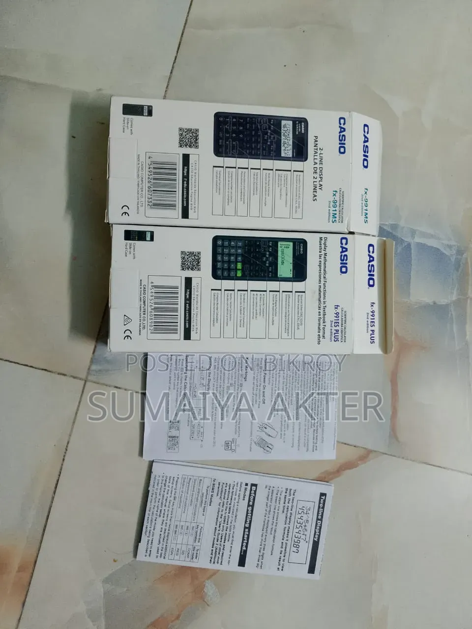 Casio 991 Ms And Casio 991 Es Plus Calculator (Master Copy)