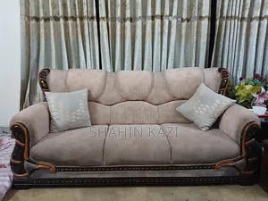 Teak Wood 6-Seater Sofa Set